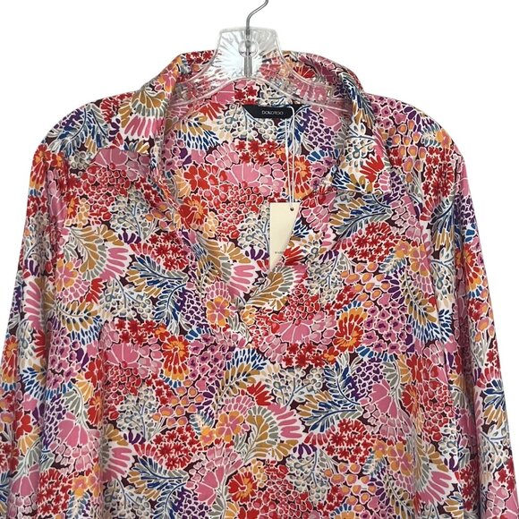 Dokotoo Shirt Floral Long Sleeve Womens 2XL Multicolor New - Picture 3 of 9